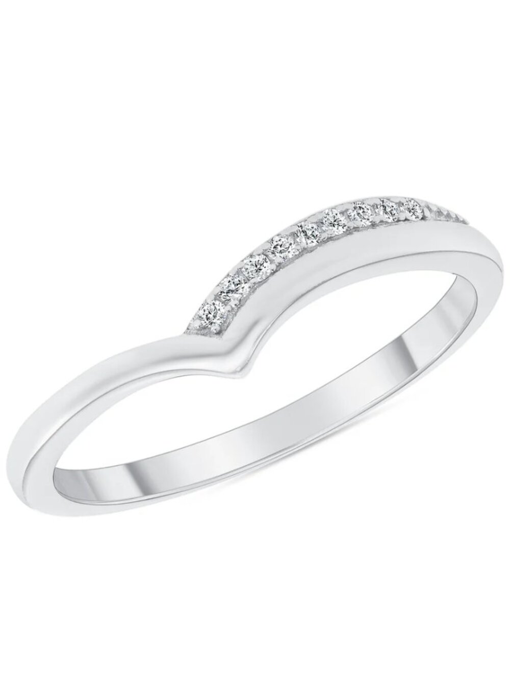 925 Sterling silver Dainty Emerald cut CZ Ring Band available sizes 5 6 7 8 9